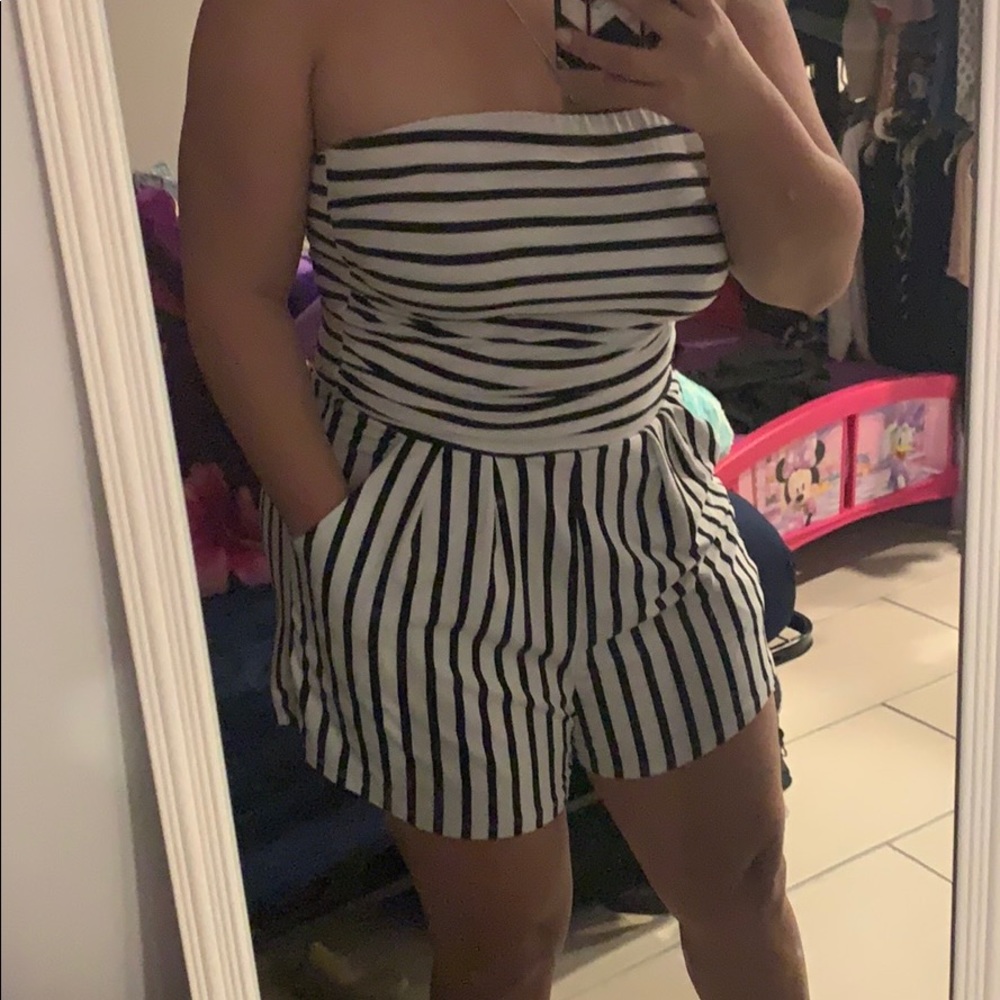 Striped romper